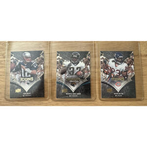 Upper Deck 2008 Icons, Tom Brady #58/Jones-Drew # 45/ Devin Hester#17 NFL cards